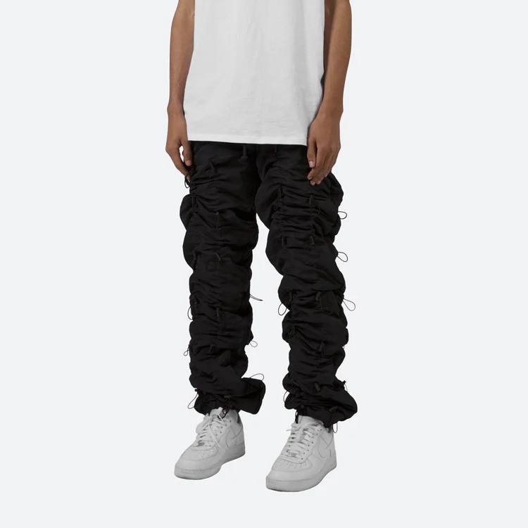 DiZNEW OEM New Arrival Custom Popular Mens Elastic Twill Tapered Stacked Joggers Pants