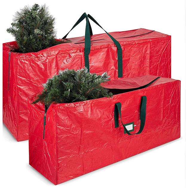 Customized  Oxford Canvas 76159ft Plastic Tall Holiday Artificial Disassembled Christmas Tree Transport Storage Container Bag