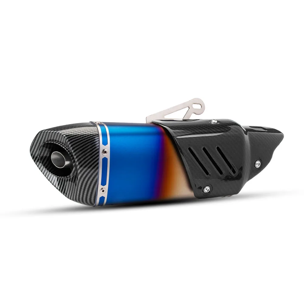 Universal 51MM Motorcycle Exhaust Muffler With Carbon Fiber Cover For Scooter Motocross Dirt Bike Moto crf150 z900750 xj6 adv350