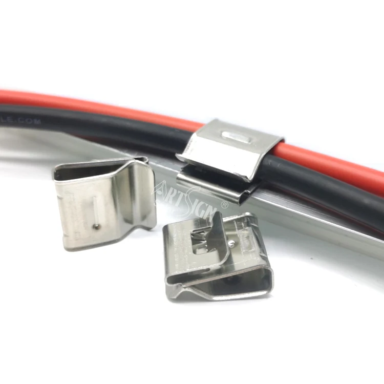 Solar Panel Mounting Cable Fixing Wire Clip Stainless Steel SUS304 Universal Solar Cable Clips for PV