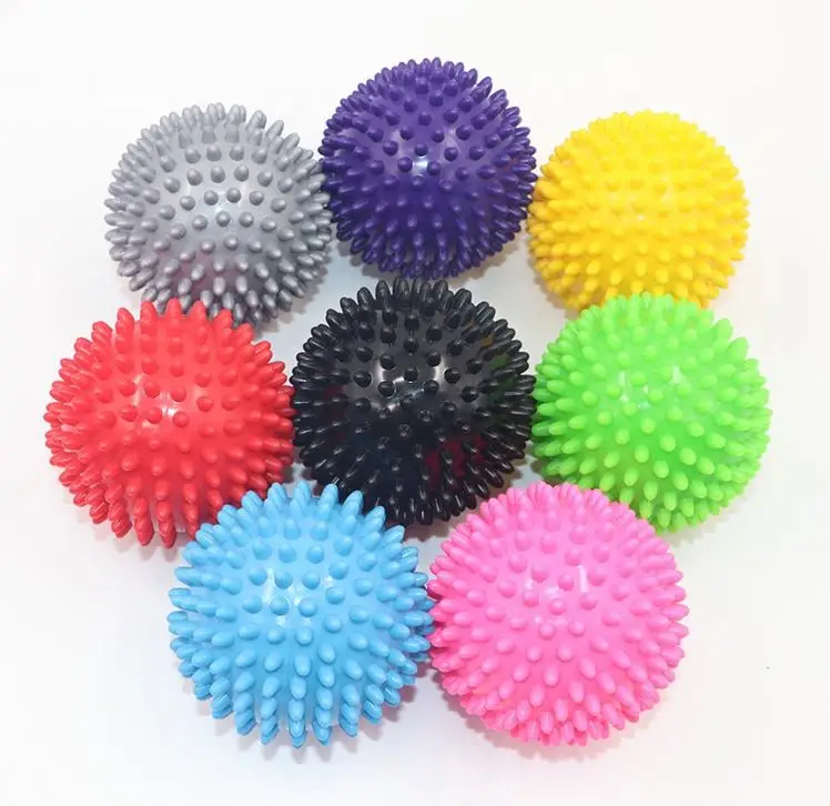 PVC Sports Foot Massage Spiny Grip Gym Fascia Relaxation Decompression Tool 6.8/7.5/9cm Spiked Yoga Ball