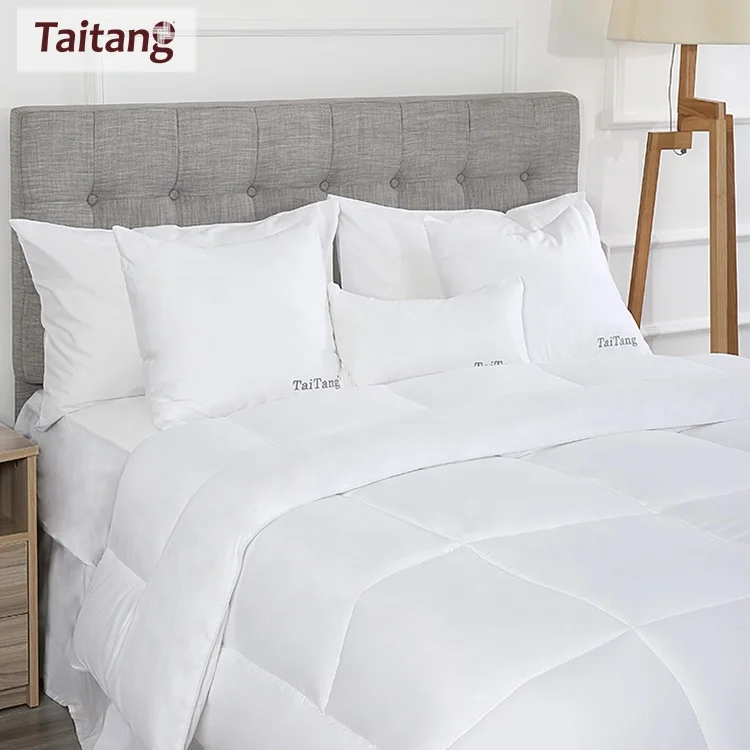 Taitang Comforter Set Hotel Duvet Wholesale Luxury Soft White Queen King Size Hotel Bedding Comforter
