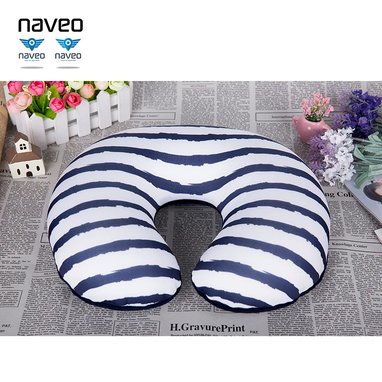 Оптовая Продажа Фабрика питания Лидер продаж зебра полоса путешествия подушки для шеи путешествия пены памяти набор
