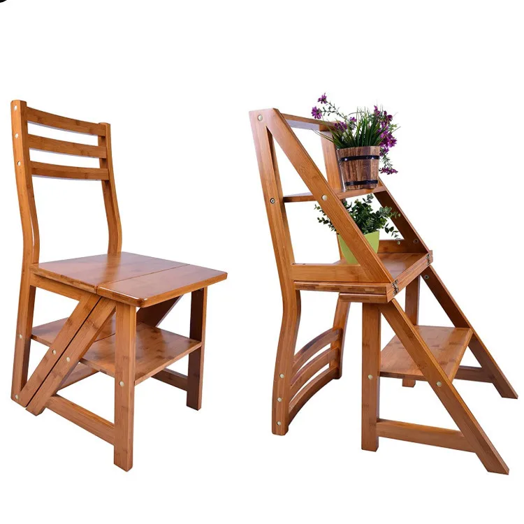 Натуральный современные мульти функциональный домашний дисплей складной деревянный табурет стул