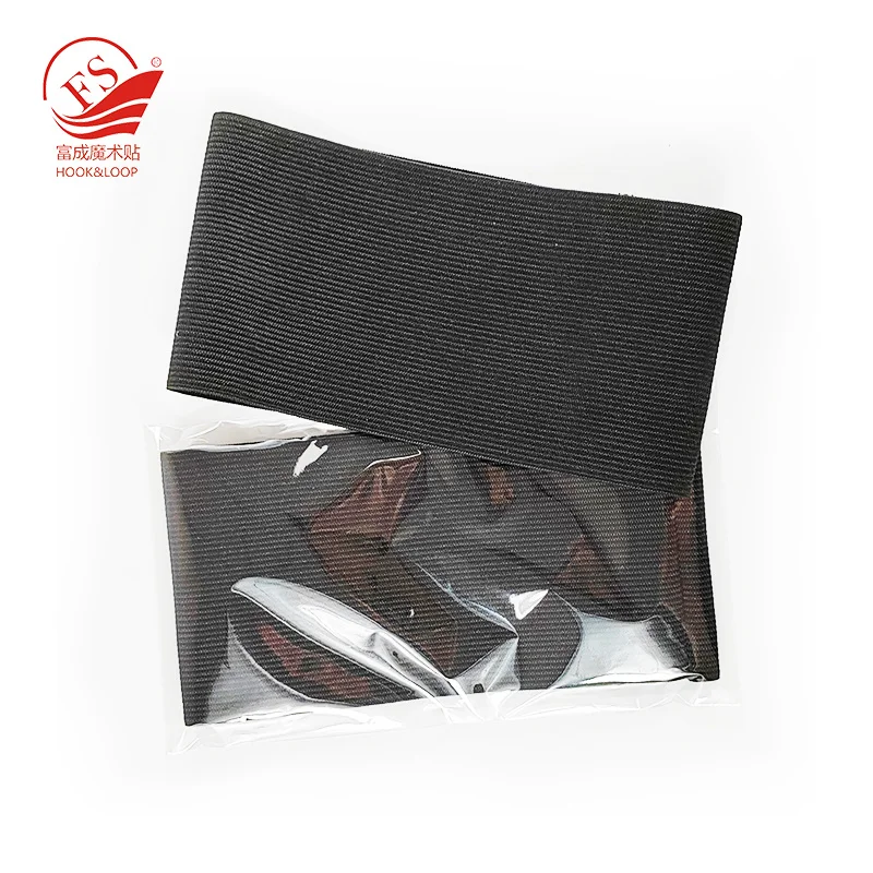 Good Quality 80*320 mm  Elastic Hook And Loop Soccer Football  Captain Armband In Black Color