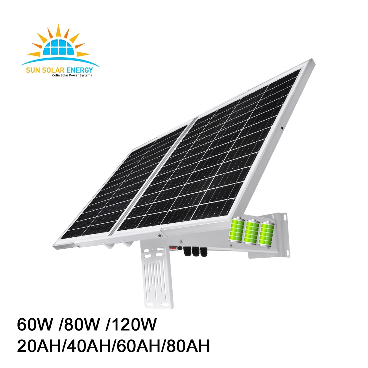 APPLY for DC5V 12V 24V 48V ODM 60W solar power panel 30AH 333WH DC12V Li battery for 4g sim card camera with faster shipping