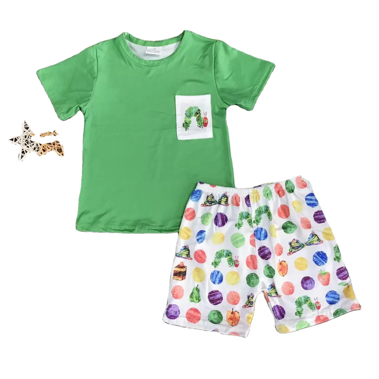 kids outfit caterpillar print clothes for kids children set two piece outfits set baby clothing sets summer clothes