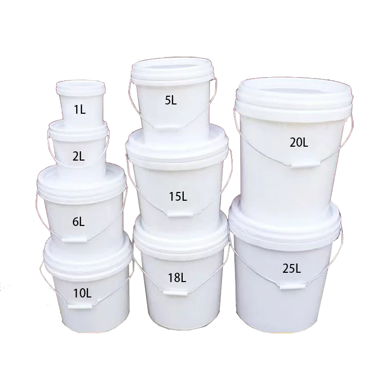 Wholesale 1L-33L Food Grade Thickened Round Pail Empty Plastic Paint Bucket Container Manufacture With Handle Lids