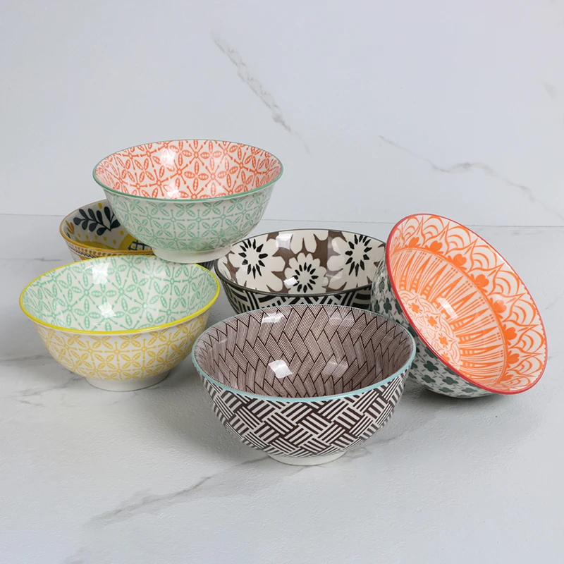 wholesale good grade ceramic white porcelain small bowl with custom designs 4.5 inch bowls
