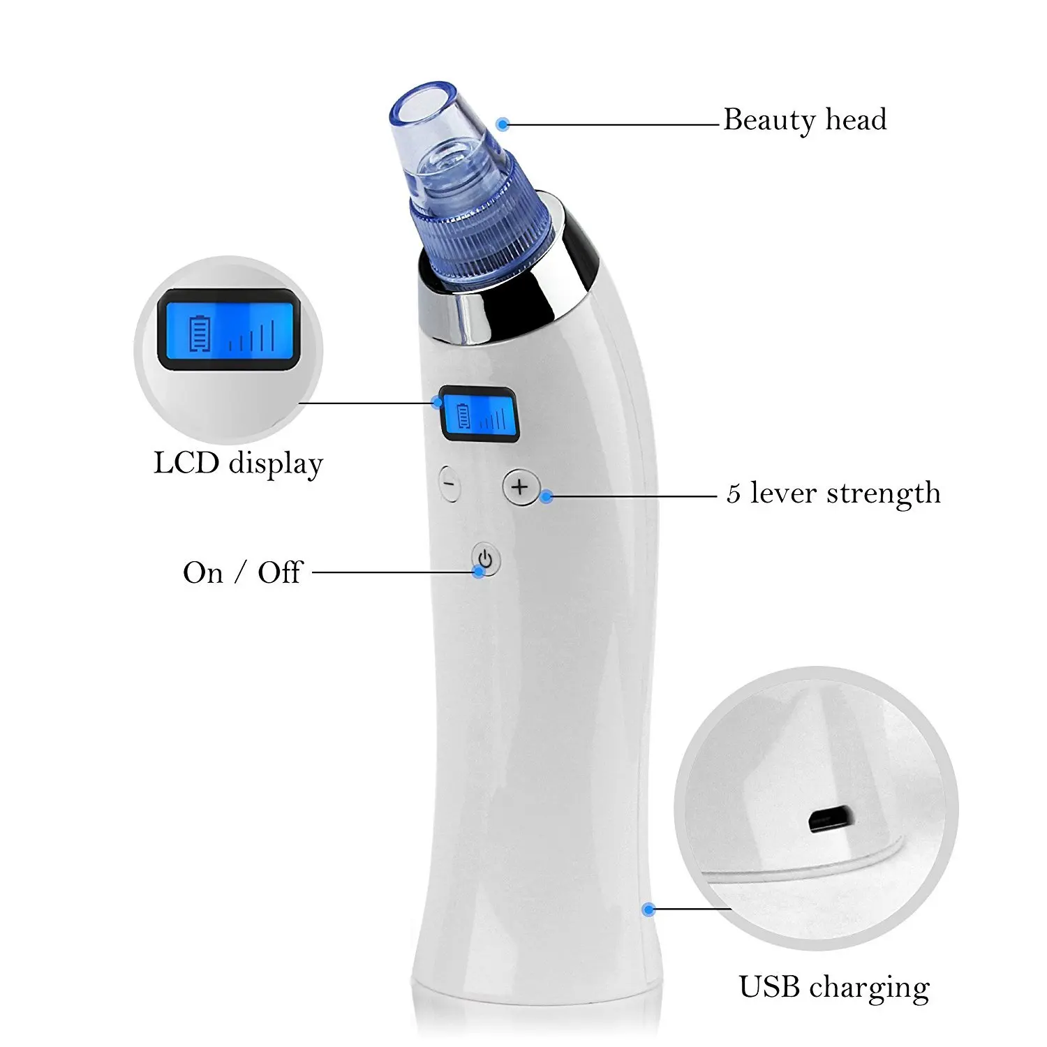 BINZIM Spa micro blackhead remover skin diamond dermabrasion home used comedo suction beauty machine
