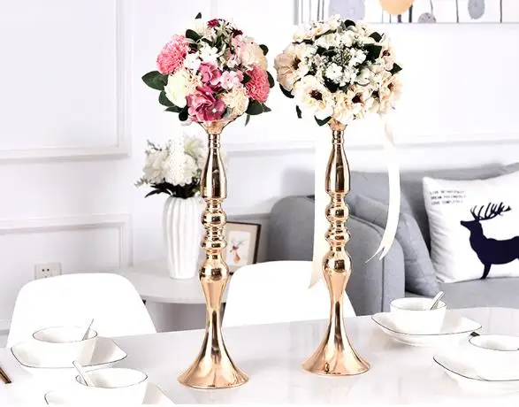 Candle Wax Promise Decoration Tall Road Lead Wedding Centerpieces Gold Tables Flowers Vases Holders Stands