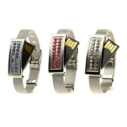 Gift Metal Bracelet Usb Flash Drive Usb 3.0 4gb 8gb 16gb 32gb 64gb Disk Band Flash Pendrive Wrist Fashion Design Memory Stick