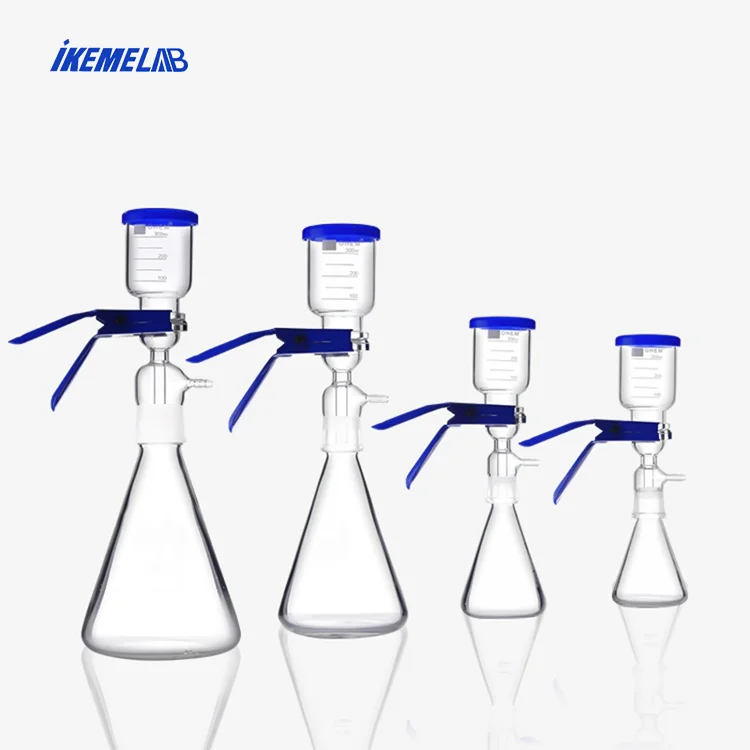 Лабораторный вакуумный фильтрационный аппарат IKEME 250 мл, 500 мл, 1000 мл, фильтрационный блок с колбой 300 мл