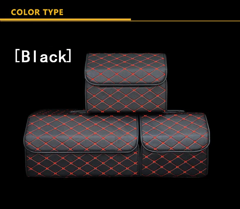 high quality leather car storage bag for Car Trunk Storage Organizerbag