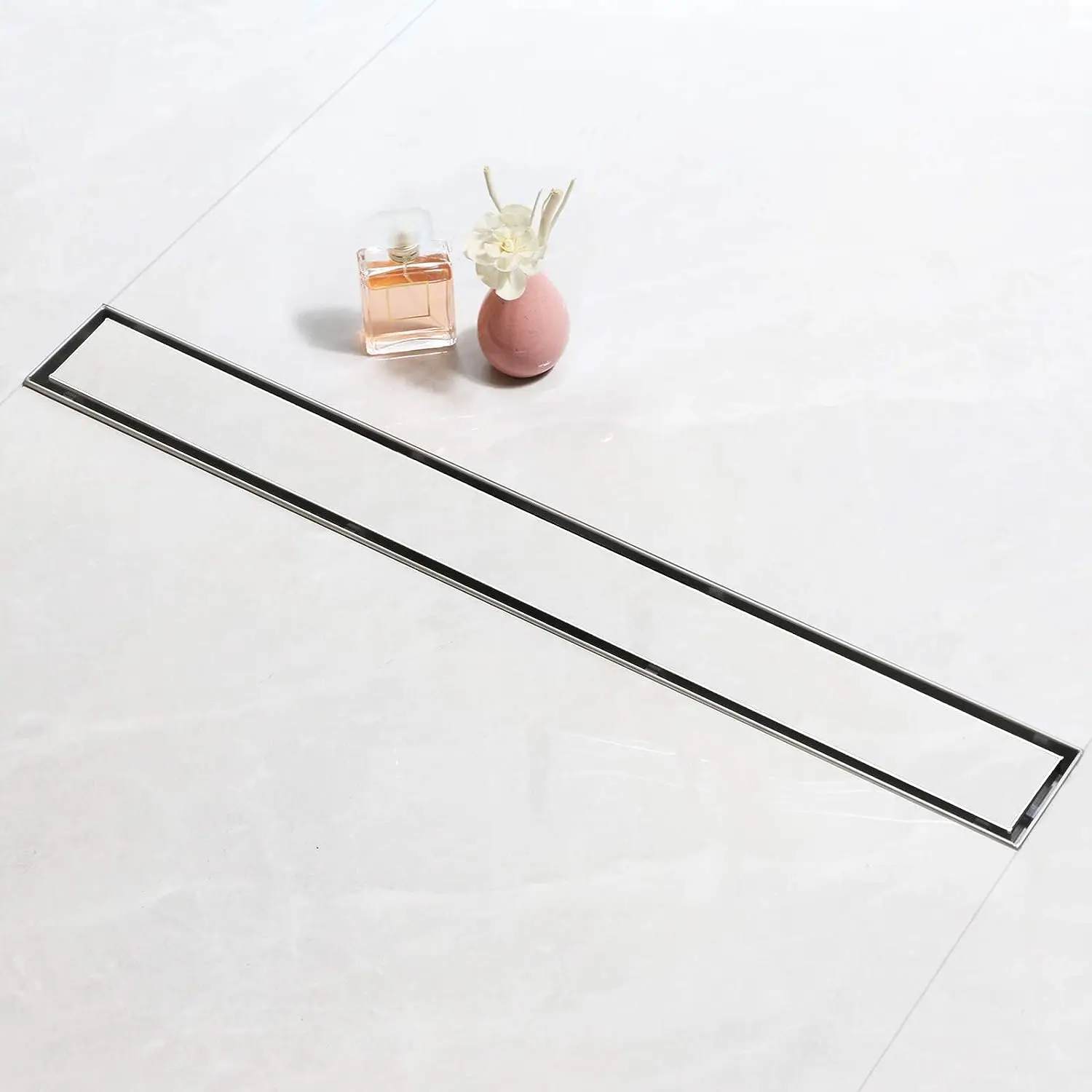 High Quality Bathroom Floor Drain Tile Insert Anti Odor Shower Floor Drain Rectangle Bathroom Stainless Steel Linear Drain