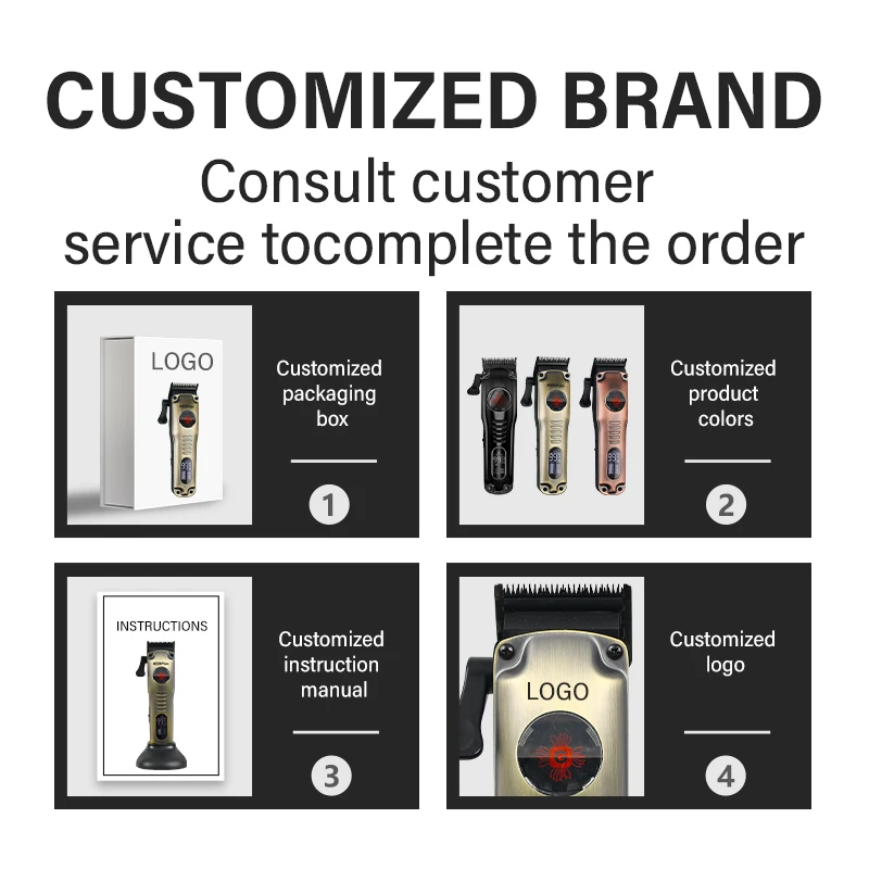 KooFex Barber Clippers Hair Cut DLC Blade Vector Motor 10000RPM Electric Rechargeable Men Use Professional Hair Clipper