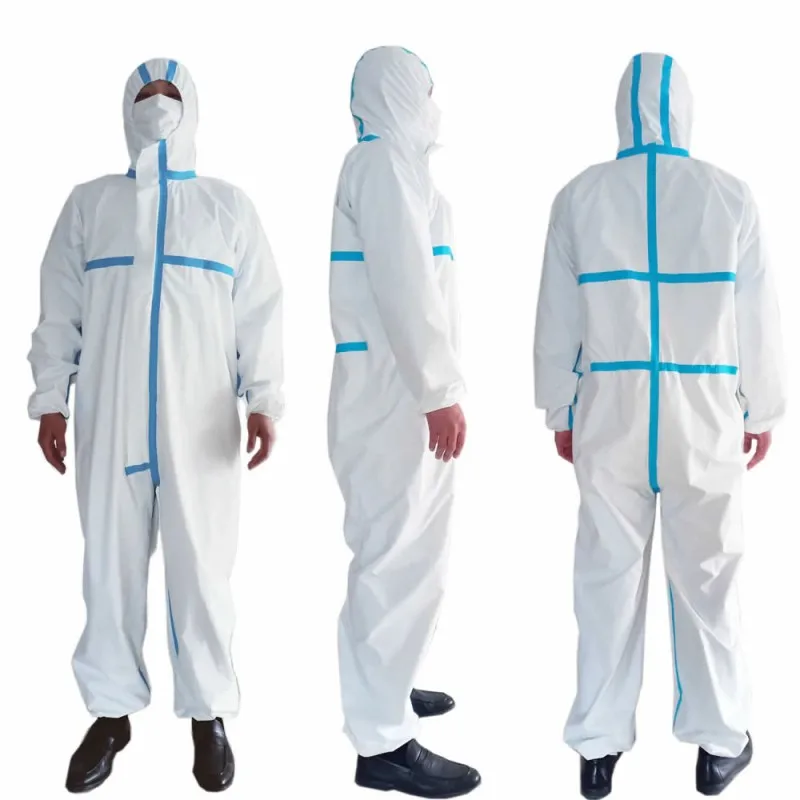 
Coveralls Disposable Disposable Coverall SMS Type4/5/6 White Coveralls Disposable With Hood With Melt Tape 