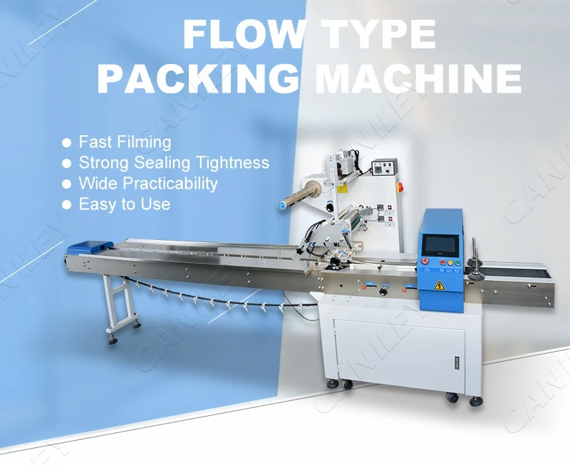 Cankey Automatic Sliced Flat Rye Bread Flow Packing Rice Cake Muffin Packaging Machine