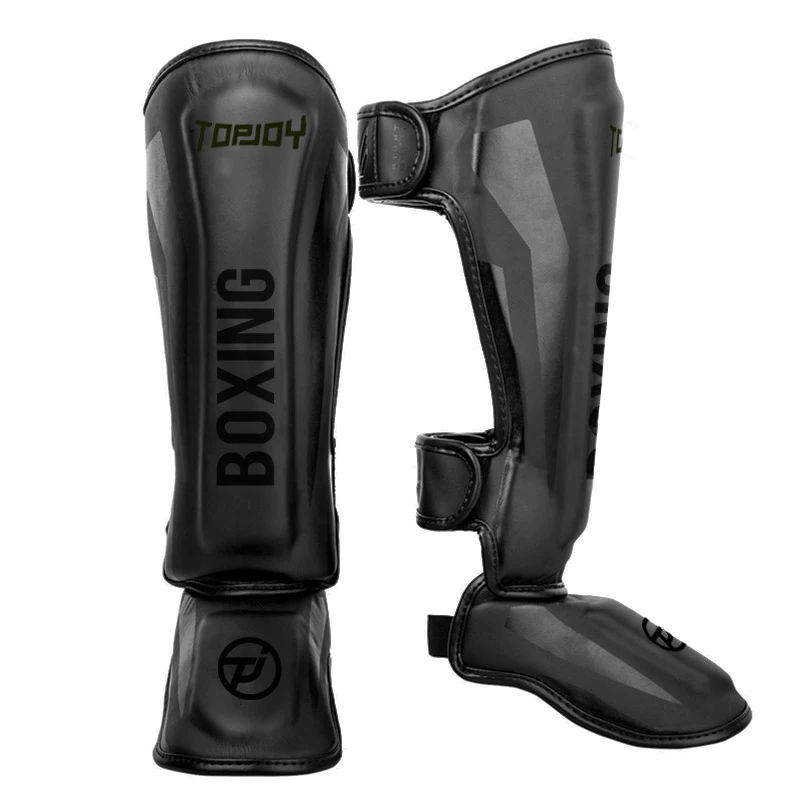 Factory Directly Microfiber Leather Martial Arts Shin Pads Coaching Training Kick Boxing MMA Shin Guards