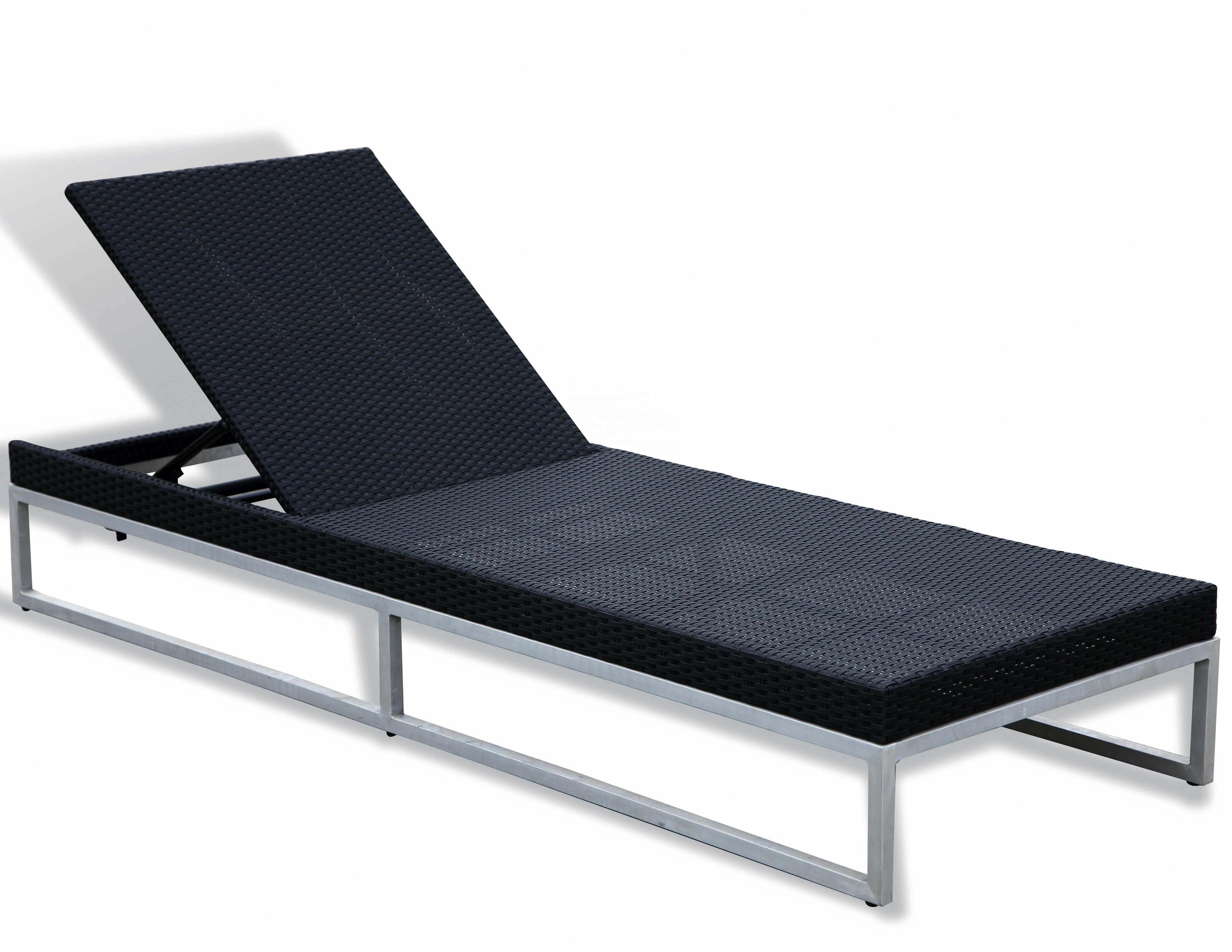 New Arrival Outdoor Lounger Modern Style Beach Sunbed with Soft Cushion