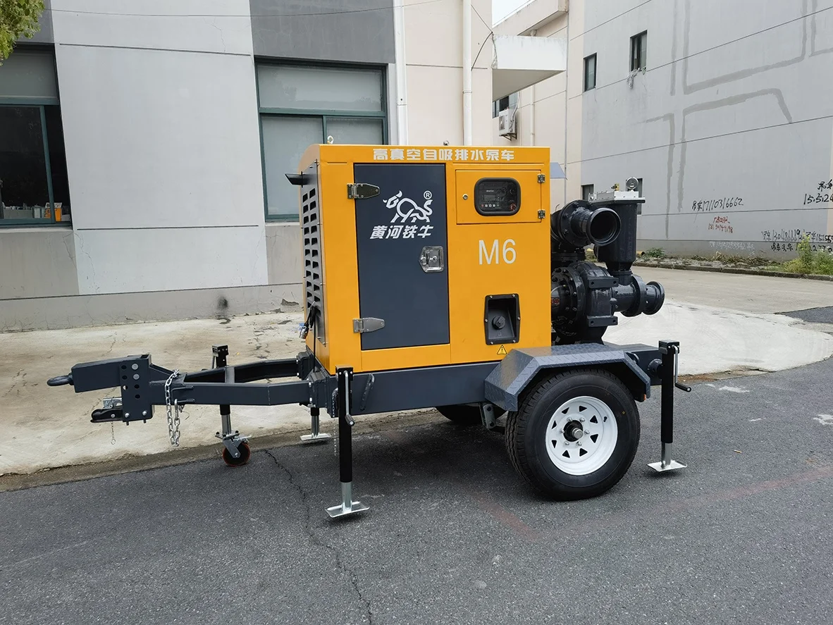 Large displacement emergency rescue suction diesel engine sewage self-priming pump