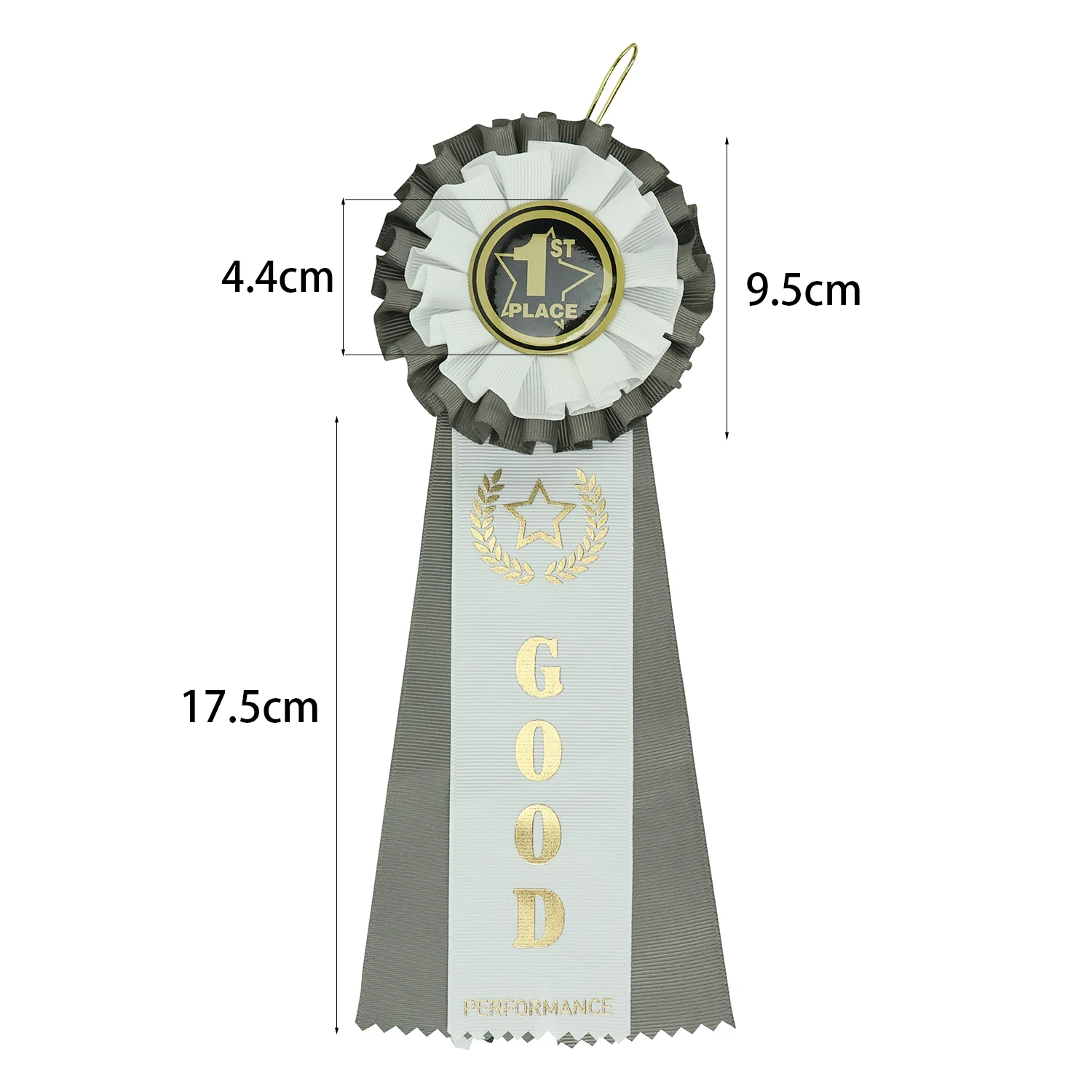 MIDI Custom Design  Gold Foil Assorted Colors Saddle Up Recognition Round Rosette Ribbons Awards for Sport Competition