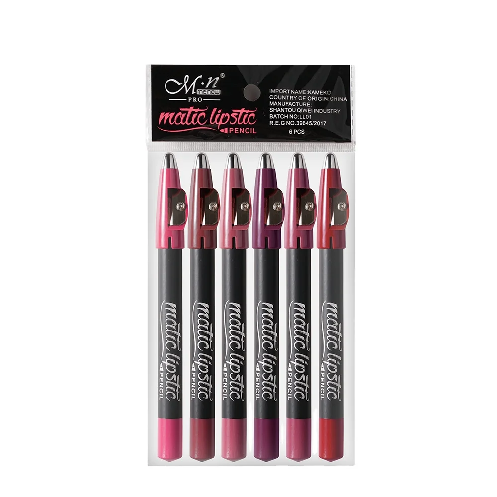 Menow P168 OEM\ODM private label makeup lip liner waterproof Pencil sharpener cap lipstick pencil cosmetics factory wholesale