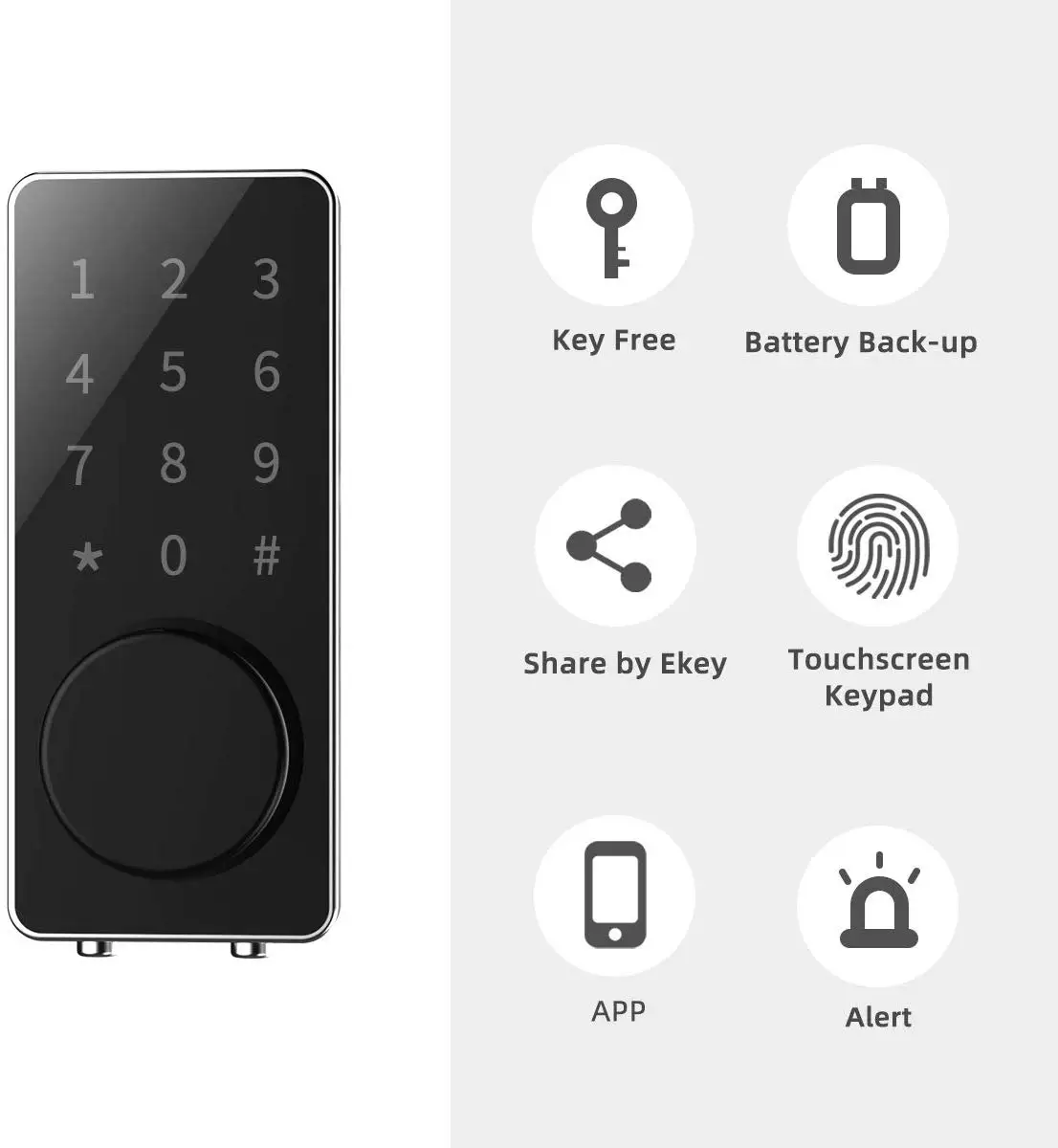 IP65 Waterproof Smart Electronic Door Lock Digital Fingerprint Smart Door Lock