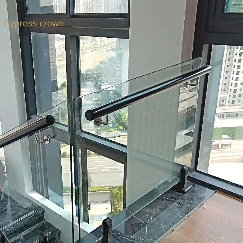 Modern Design Stainless Steel 304 Glass Fixing Clip Solid Stair Railing Guardrail Wall Handrail Support Balustrades Handrails