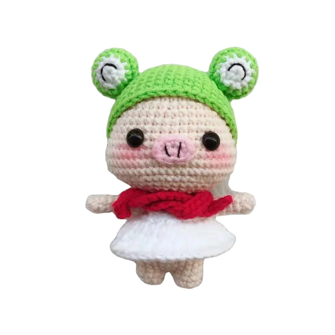 Cute Cartoon Handmade amigurumi Crochet pig Doll Knitting Custom size and color amigurumi cute pink pig handmade crochet doll