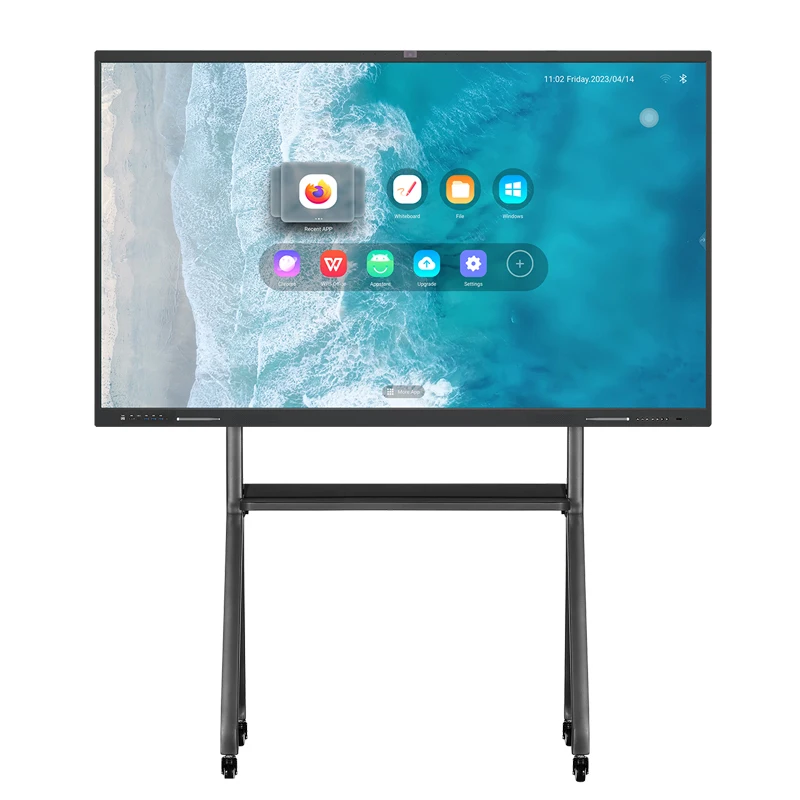 Интерактивные сенсорные панели 4K UHD 98 дюймов смарт-дисплей с камерой AI и микрофонами 8 матриц