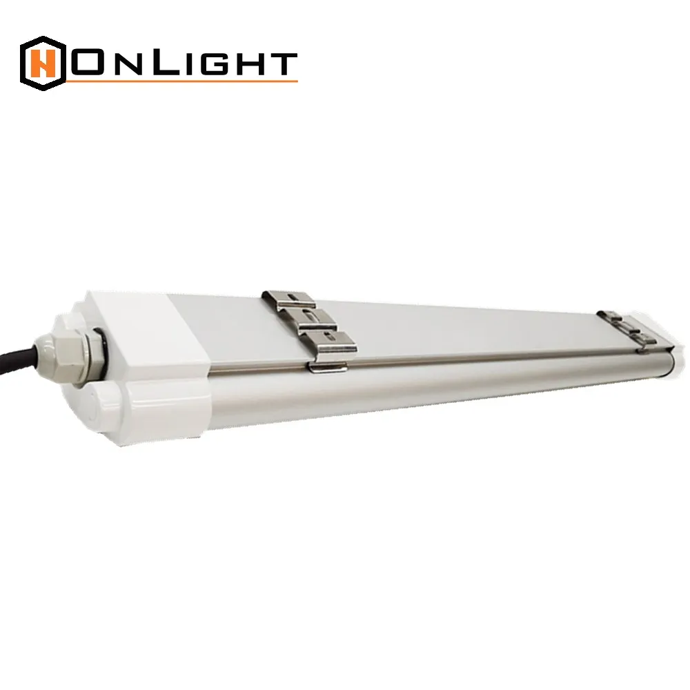 New Design Slim Waterproof Lamp 4000K 5000K 6000K 85-265V 150LM/W 36W 40W IP65 Linear LED Batten Lighting Fixture