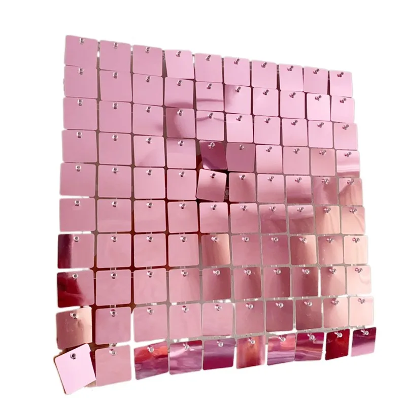 Amazing Air Moving Prop Stunning Iridescent Wedding Mirror Rose Gold shimmer wall Backdrop 3d Disco Shimmer Sequin Wa