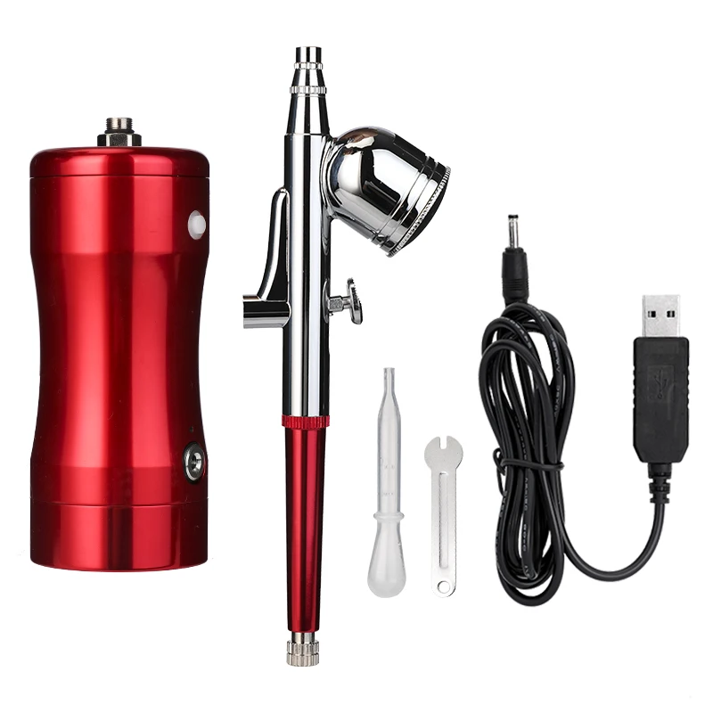 Hot sell rechargeable handheld barber shop portable spray gun compressor cordless airbrush