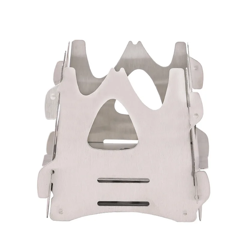 JWQ-009 Picnic stainless steel portable wood stove mini assembly card camp stove