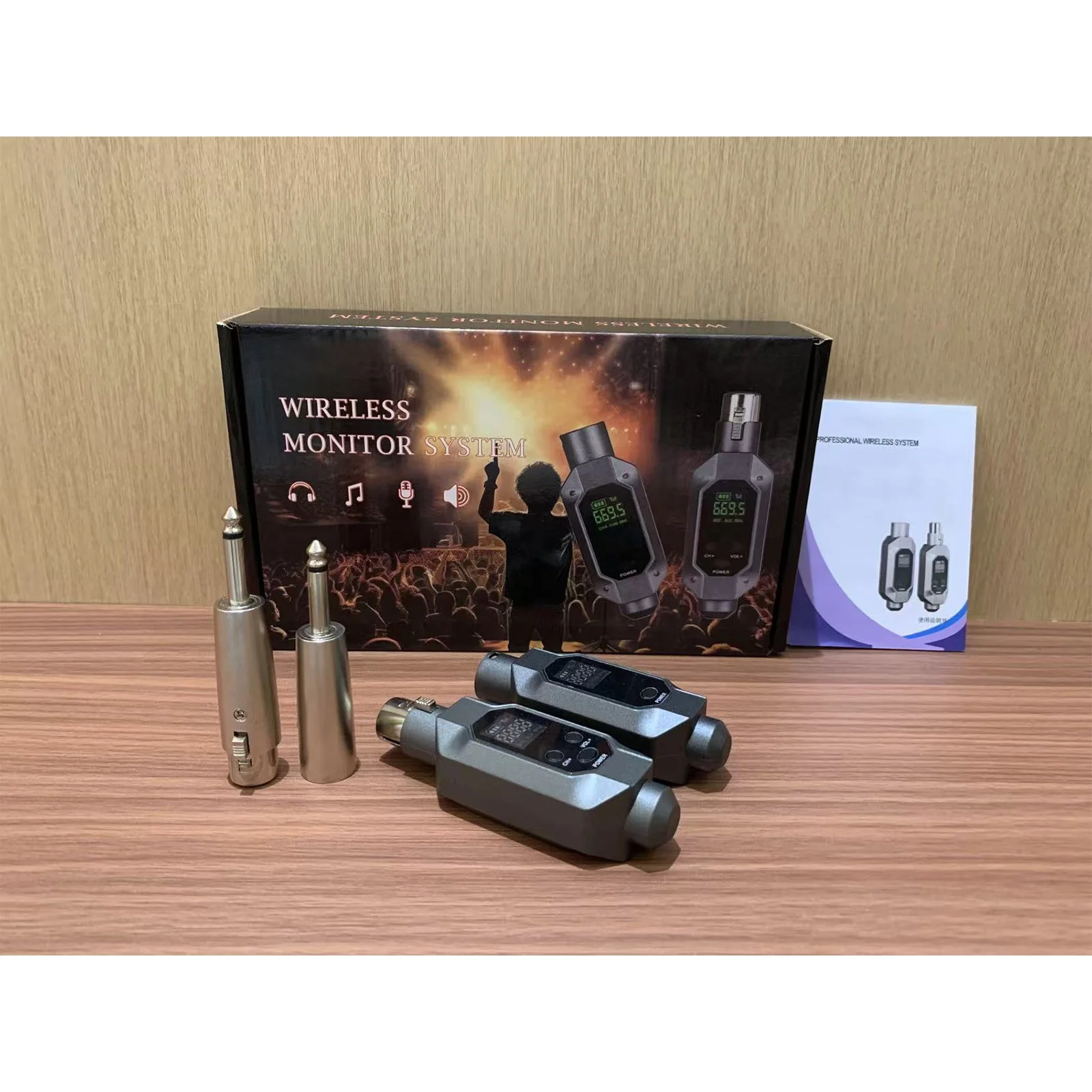 UL41 New Plastic 1Channel UHF XLR Transmitter Converter Wired to Wireless Microphone Adapter Support 5V/48V Both Can Be Used