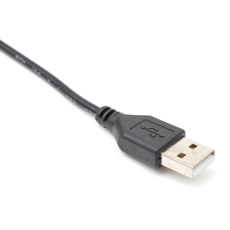 Custom USB 2.0 Connector to 2.5mm 2 pole round audio aux jack charge cable DC Barrel USB charging cables for headphone earphone