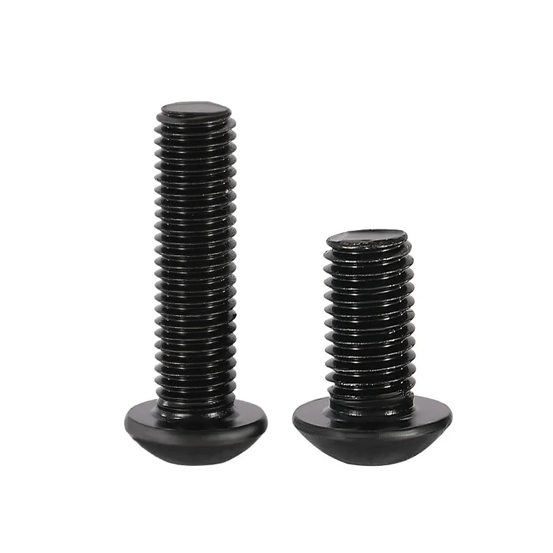 ASME ANSI B 18.3.4M #0-80*1/2 UNF Grade 10.9 ISO 7380 Black Oxide Round Pan Button Head Hex Socket Machine Screw