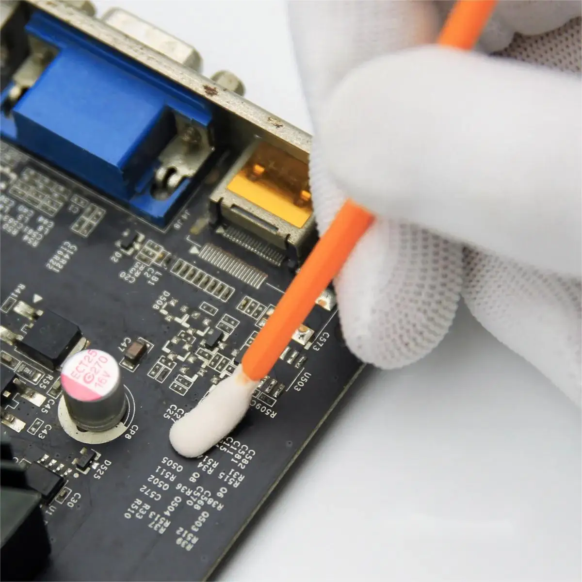 Industrial Cloth Cotton Swabs High Quality Disposable Flocked Head Cleaning Swab