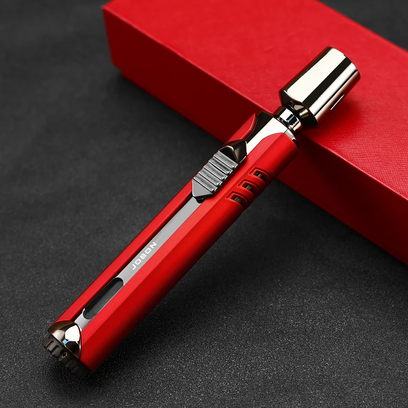 Adjustable Jet Flame Pen Lighter Triple Jet Flame Butane Lighter With Visible Gas Window