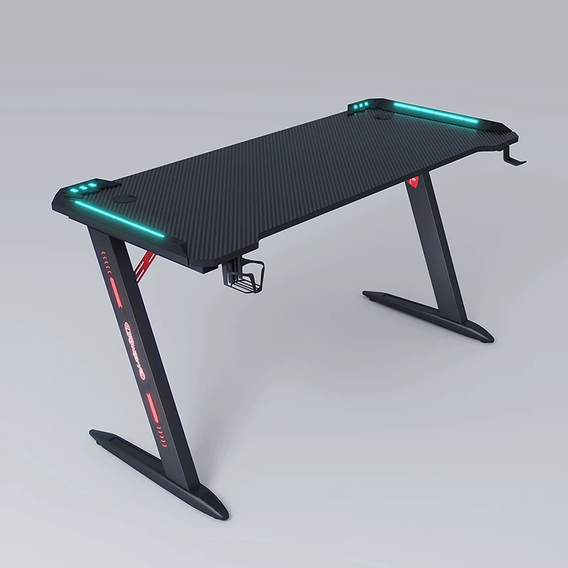 YZ Wholesale gaming  desk  for pc computer racing table  gamer Metal Frame Gaming Desk