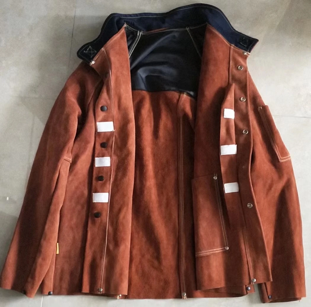 Welding Dresses Welding Clothing, Different Sizes Cow Split Leather Safety Clothing Wholesale Safety Protective Clothing