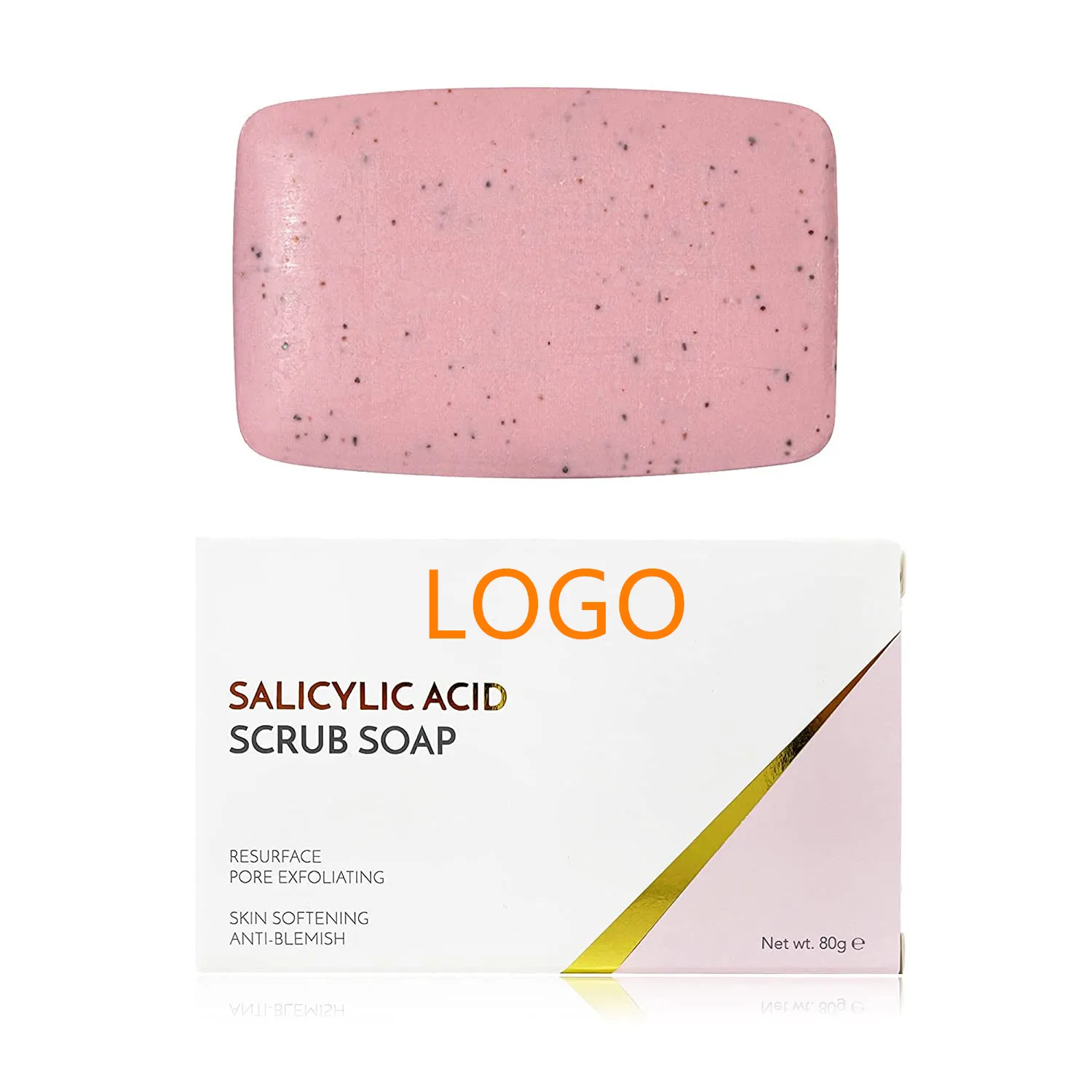 Private Label salicylic acid scrub soap bar pore exfoliating