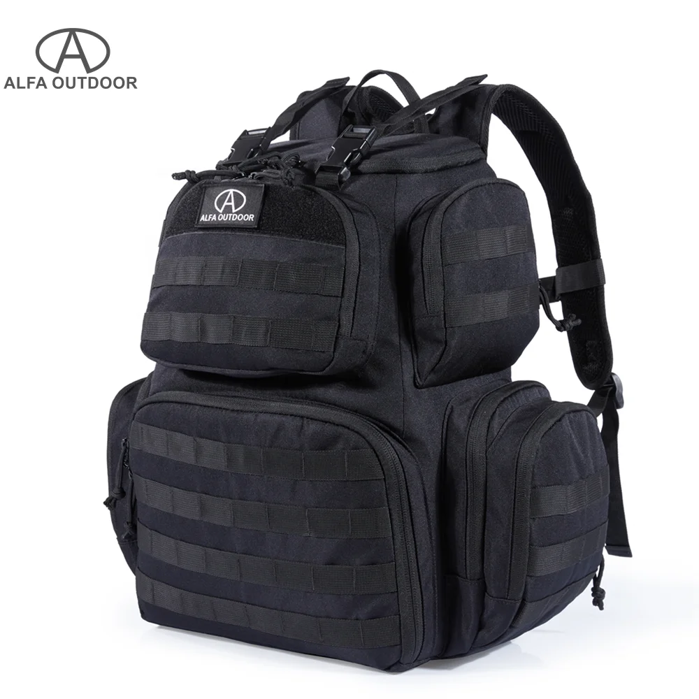 ALFA Large Range Bag Backpack Deluxe Shooting Range Backpack can hold 4 Handguns Mag Storage w/EVA Cradle