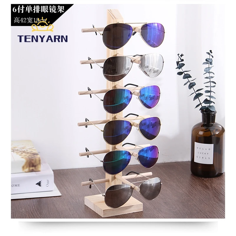 Деревянный стеллаж для очков Tenyarn, бамбуковый стеллаж для солнечных очков, розничная продажа