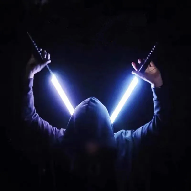 Wholesale Star-wars Glowing Sword 7 Colors Metal Lightsaber 2 in 1 Aluminum Alloy Laser Sword Transform Kids Gift