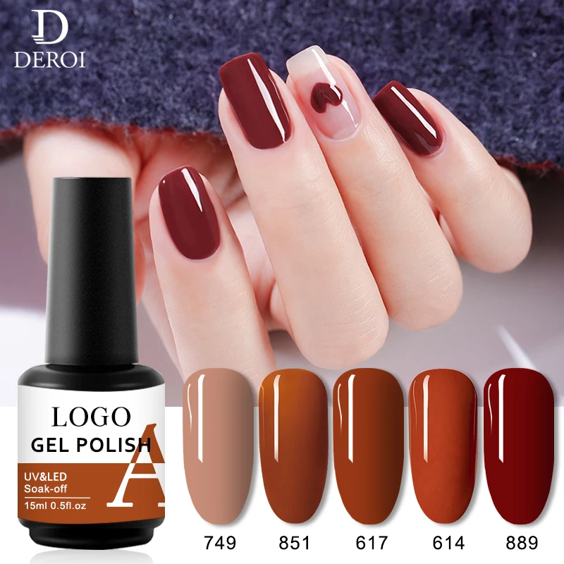 УФ-лак для ногтей Deroi HEMA Free с насыщенной пигментацией одноэтапный Цветной Гель-лак по низкой цене