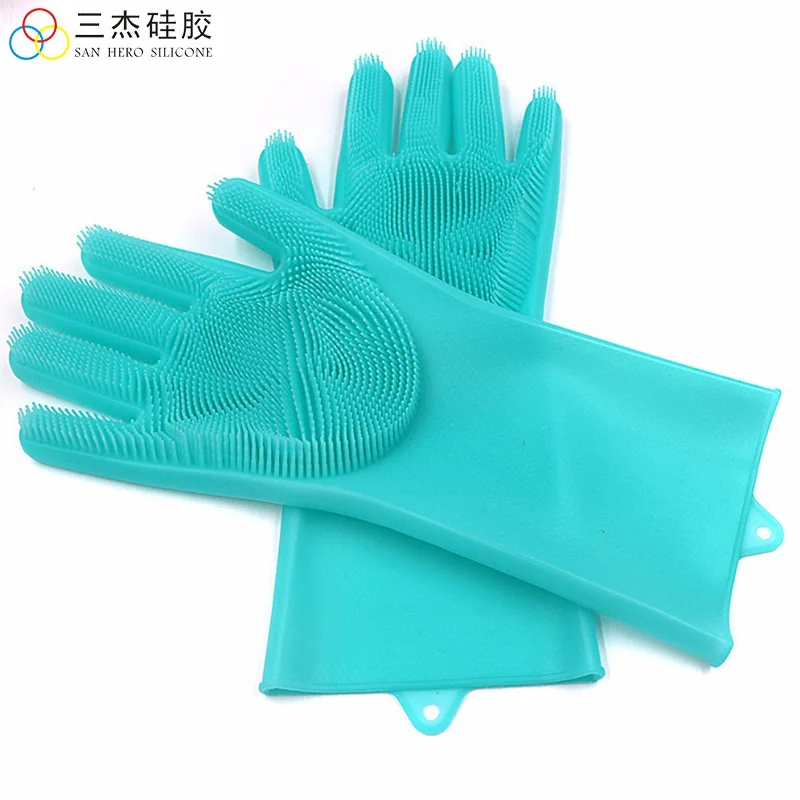 Factory Wholesale Plastic Silicone Multicolor Household Rubber Gloves, Hot Selling Kitchen Supplies China Rubber Gloves