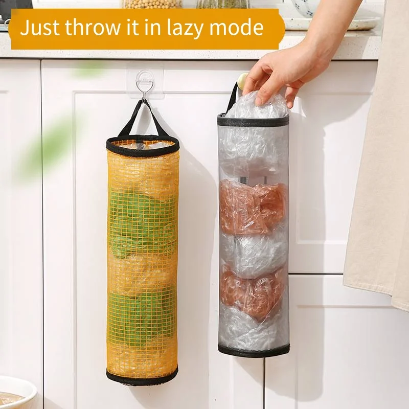 Kitchen garbage bag storage Hanging storage Sundries bag portable extractor plastic storage box