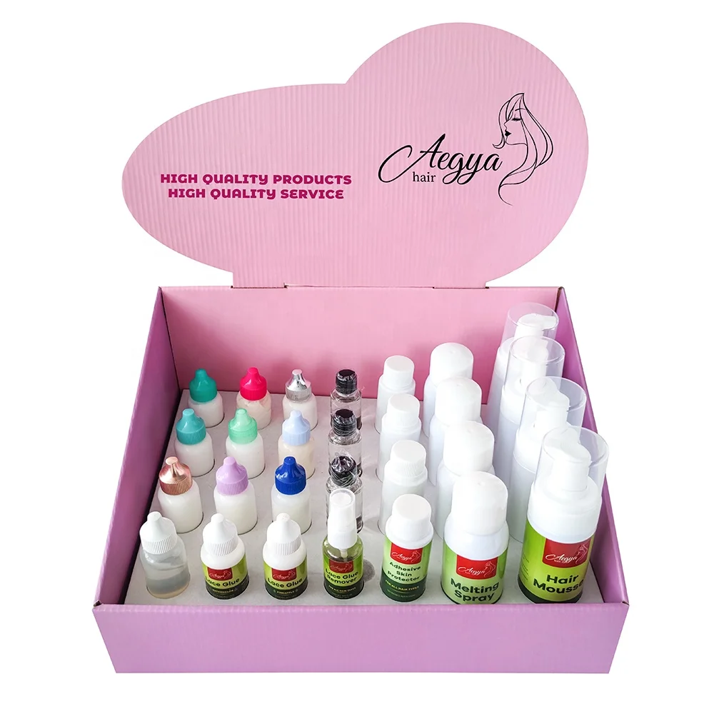 Custom Your logo Private Label Lace Wig Kit Packaging  Waterproof Hair Lace Glue pen Hair Styling Tools Custom Wig Install Boxes